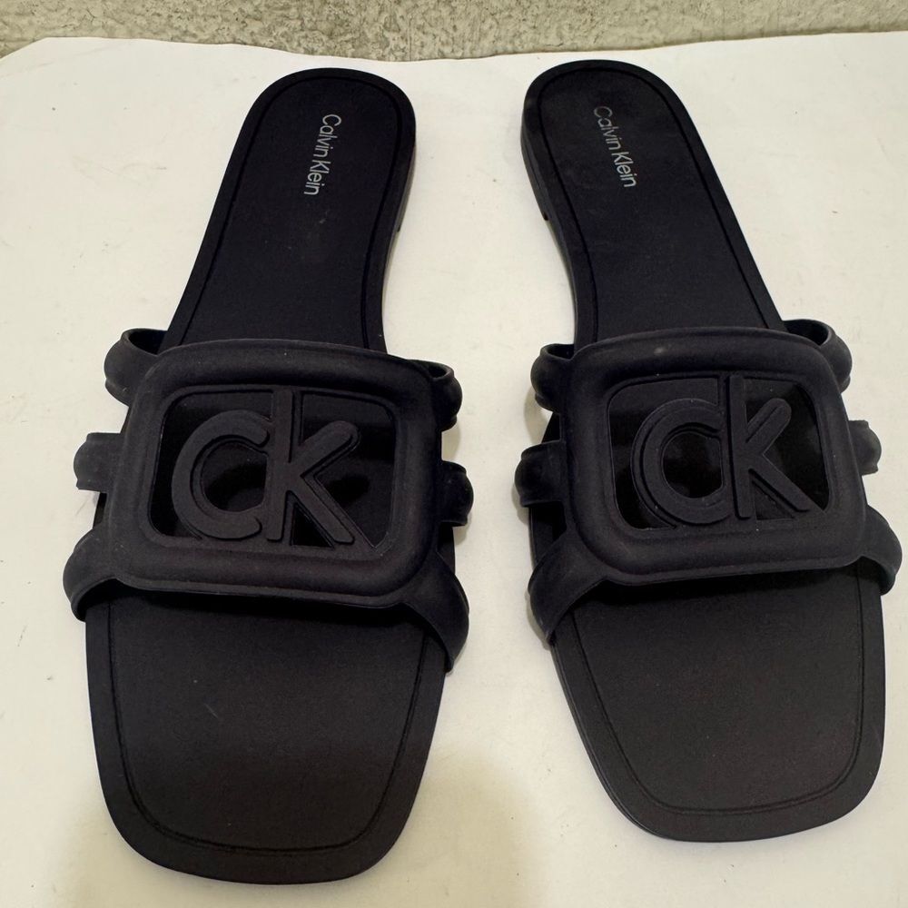 Calvin Klein yoana purple  Logo Slide Sandals